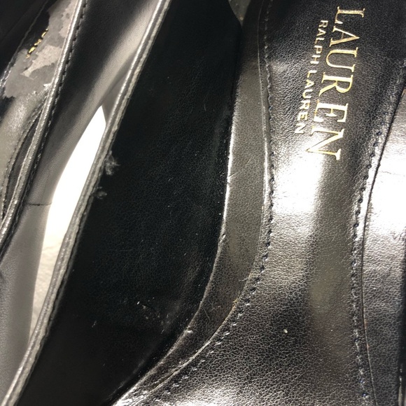 Lauren Ralph Lauren Black Pumps Size 6.5B Block Heel Round Toe Casual Minimalist - Picture 11 of 12